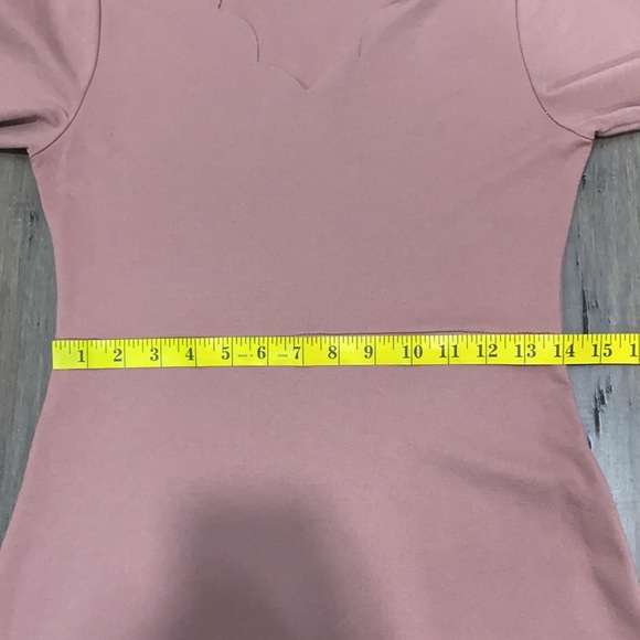 Jessakae scalloped dress jersey stretch dusty pink - Picture 10 of 11